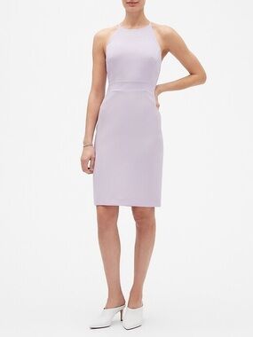 Banana Republic Lilac Halter Sheath Dress